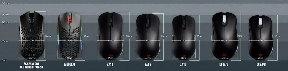 Gaming Mouse Sizes