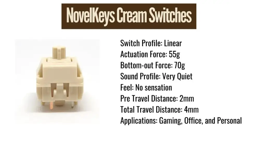 novelkeys cream switches-specs