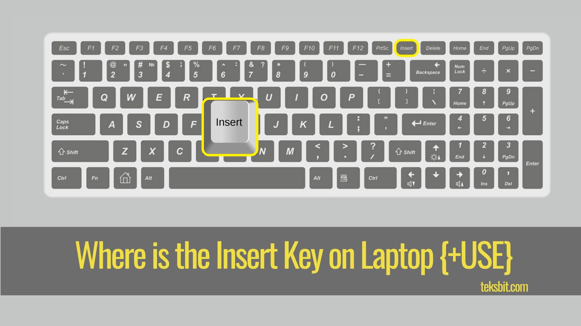 Where is the Insert Key On Laptop Keyboards? {+How to use it} TEKSBIT