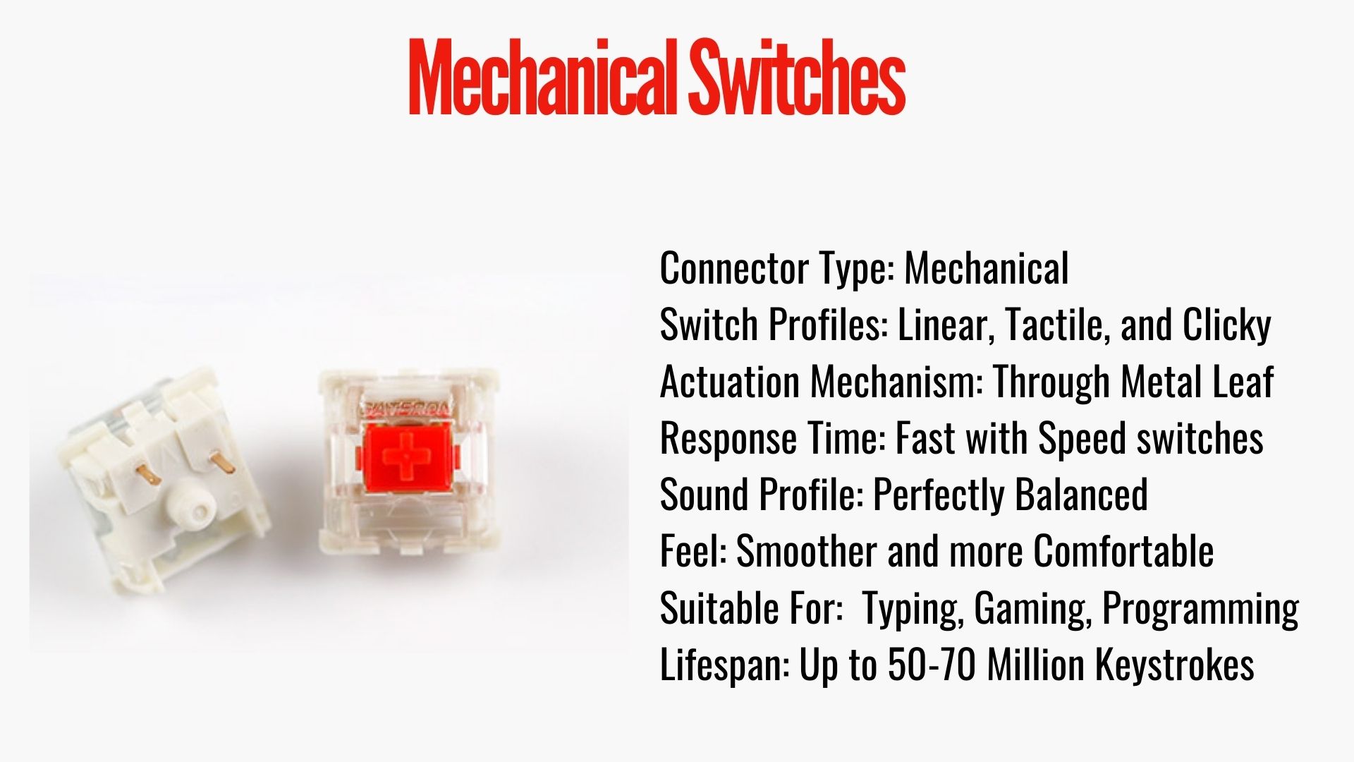 mechanical switches specs